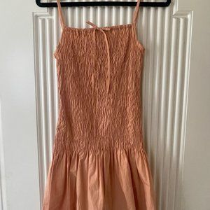 BNWT Solid & Striped Smocked Poplin Dress